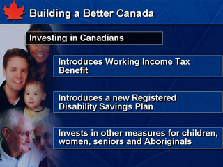 Slide 5: Building a Better Canada: Investing in Canadians
