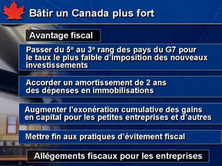 Diapositive 18 : Bâtir un Canada plus fort : Allégement fiscal pour les entreprises