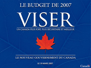 Diapositive 23 : Le budget de 2007