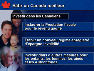 Diapositive 5 : Bâtir un Canada meilleur : Investir dans les Canadiens