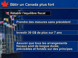 Diapositive 8 : Bâtir un Canada plus fort : Rétablir l’équilibre fiscal