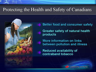 Slide 11: Protecting the Health and Safety of Canadians