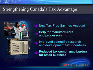 Slide 5: Strengthening Canada's Tax Advantage