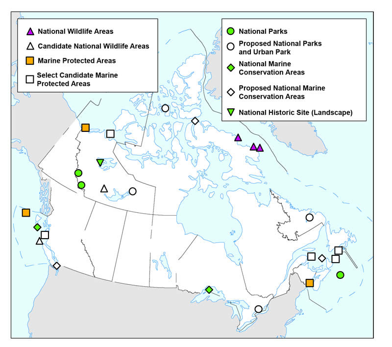 Map of Protected Areas Established and Underway Since 2006