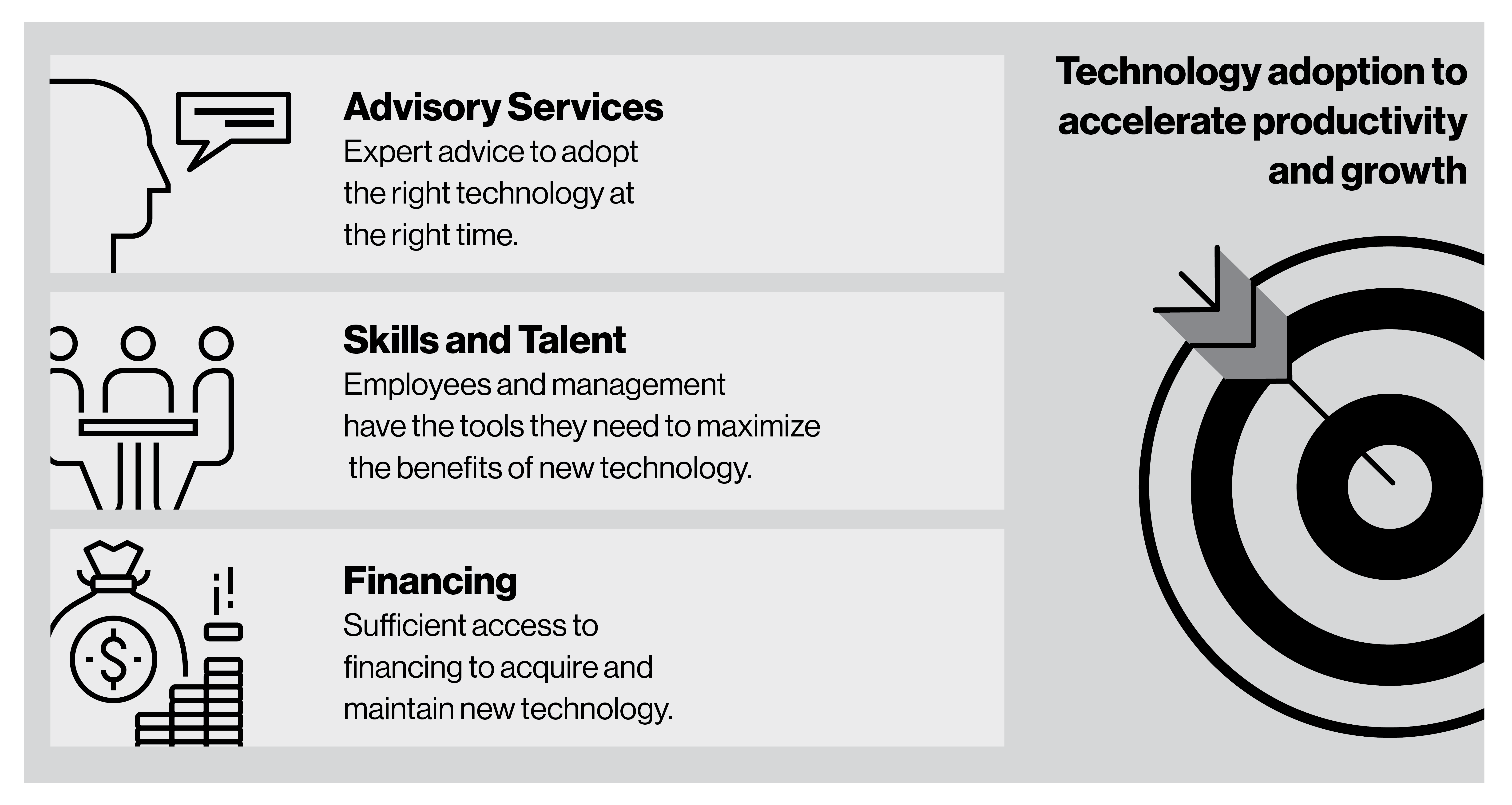 Figure  4.1: Technology adoption to accelerate productivity and growth
